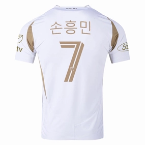 Odor Control Yarn adidas Son Heung-min (Korean) LAFC Authentic Away Jersey w/ MLS   Apple   Ford Logo 25/26 (White/Gold)