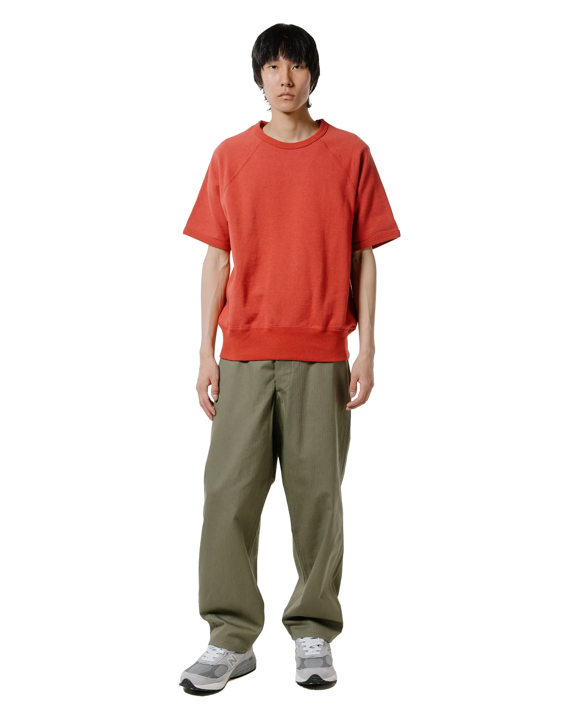 The Real McCoy??s MC24120 9 Oz. Loopwheel S/S Sweatshirt Cherry Everyday Wear Fresh Active