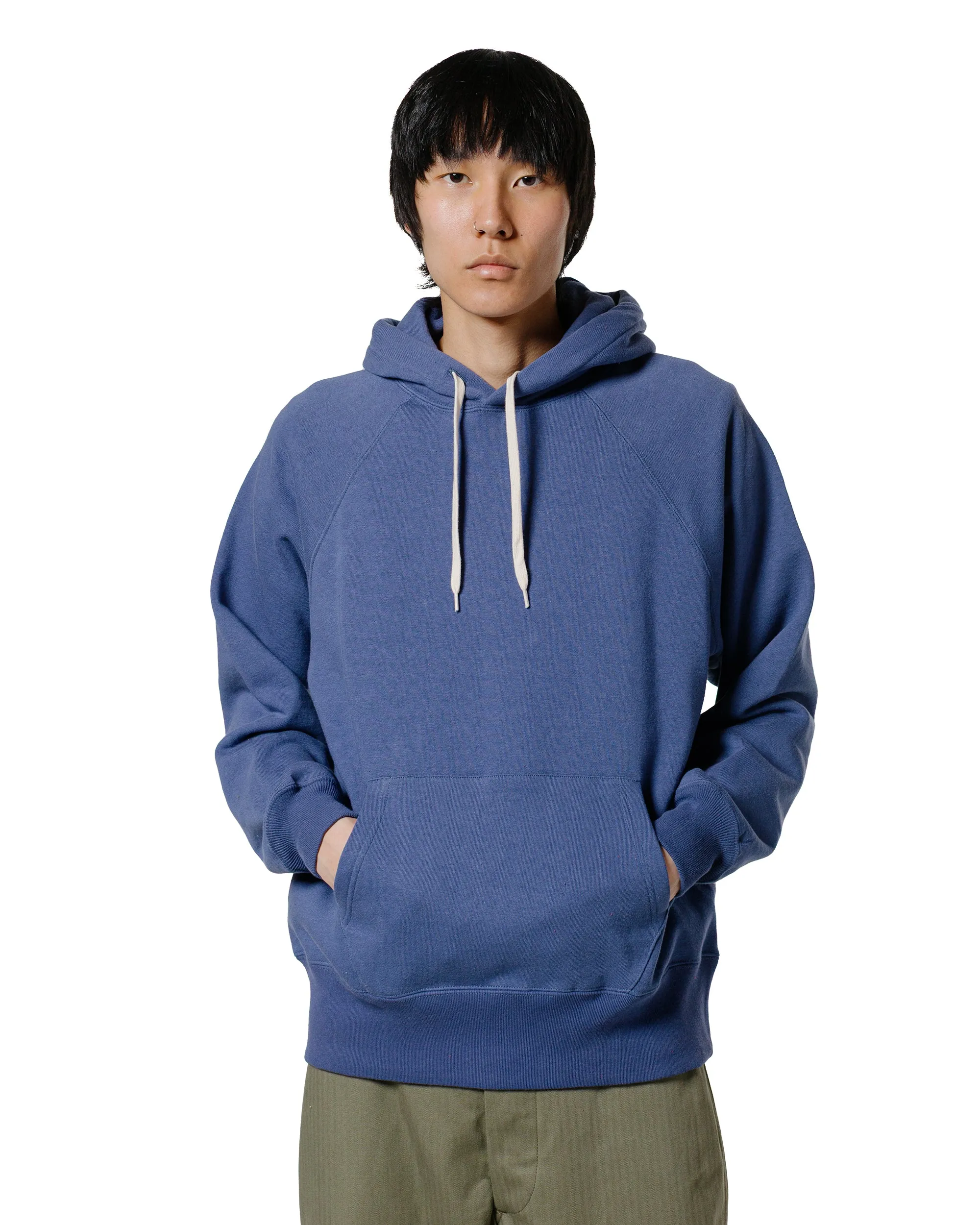 The Real McCoy??s MC24118 9 Oz. Loopwheel Raglan Hooded Sweatshirt MQ Navy product office appropriateness