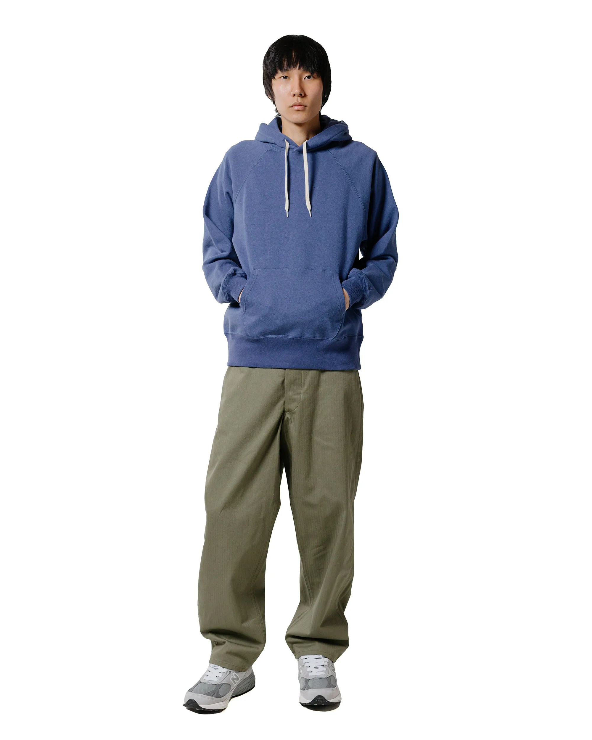 The Real McCoy??s MC24118 9 Oz. Loopwheel Raglan Hooded Sweatshirt MQ Navy quick-drying Trendy Fashion