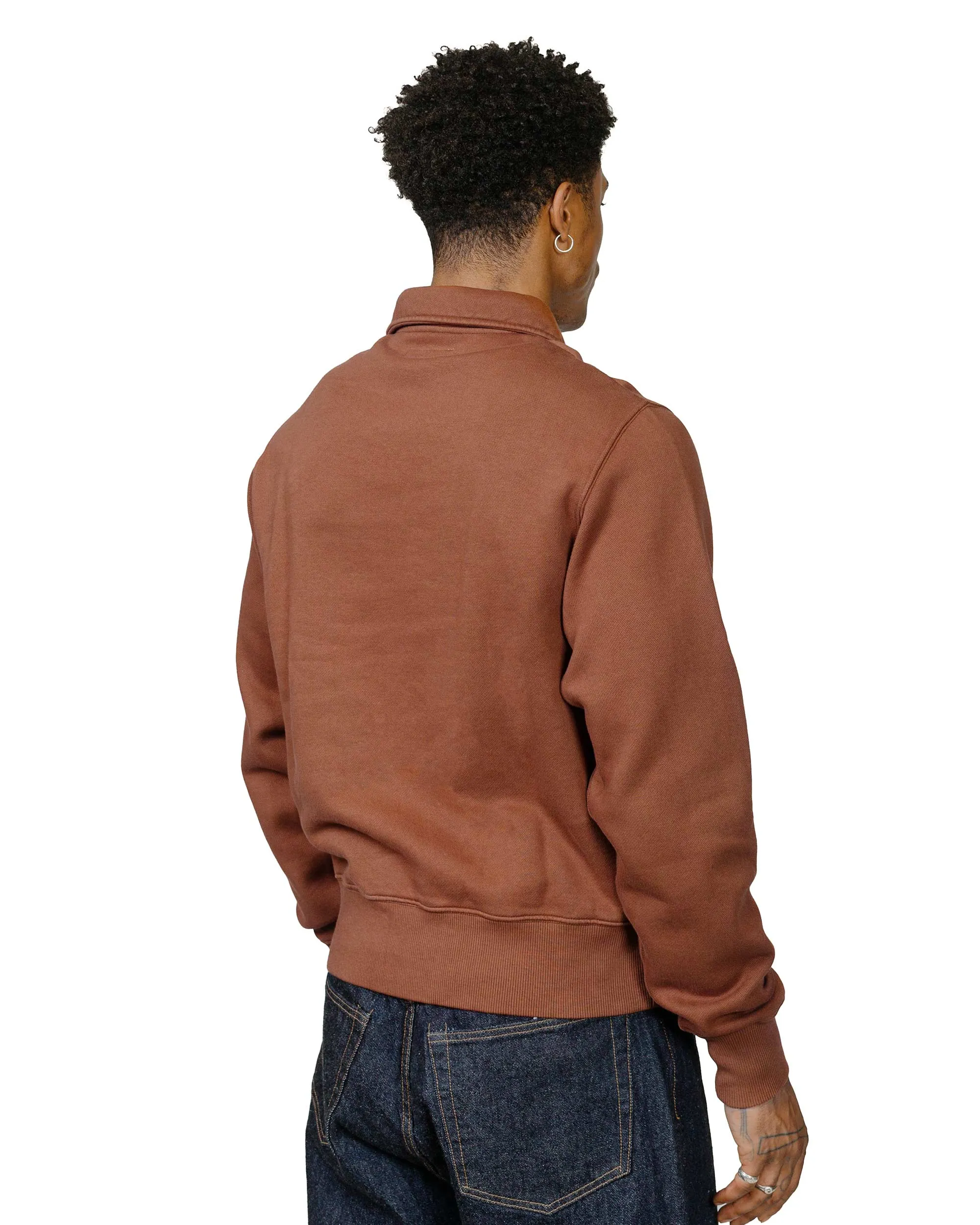 Merz B. Schwanen ZIPC01 Zip Collar Sweatshirt Chestnut product trendy catchiness