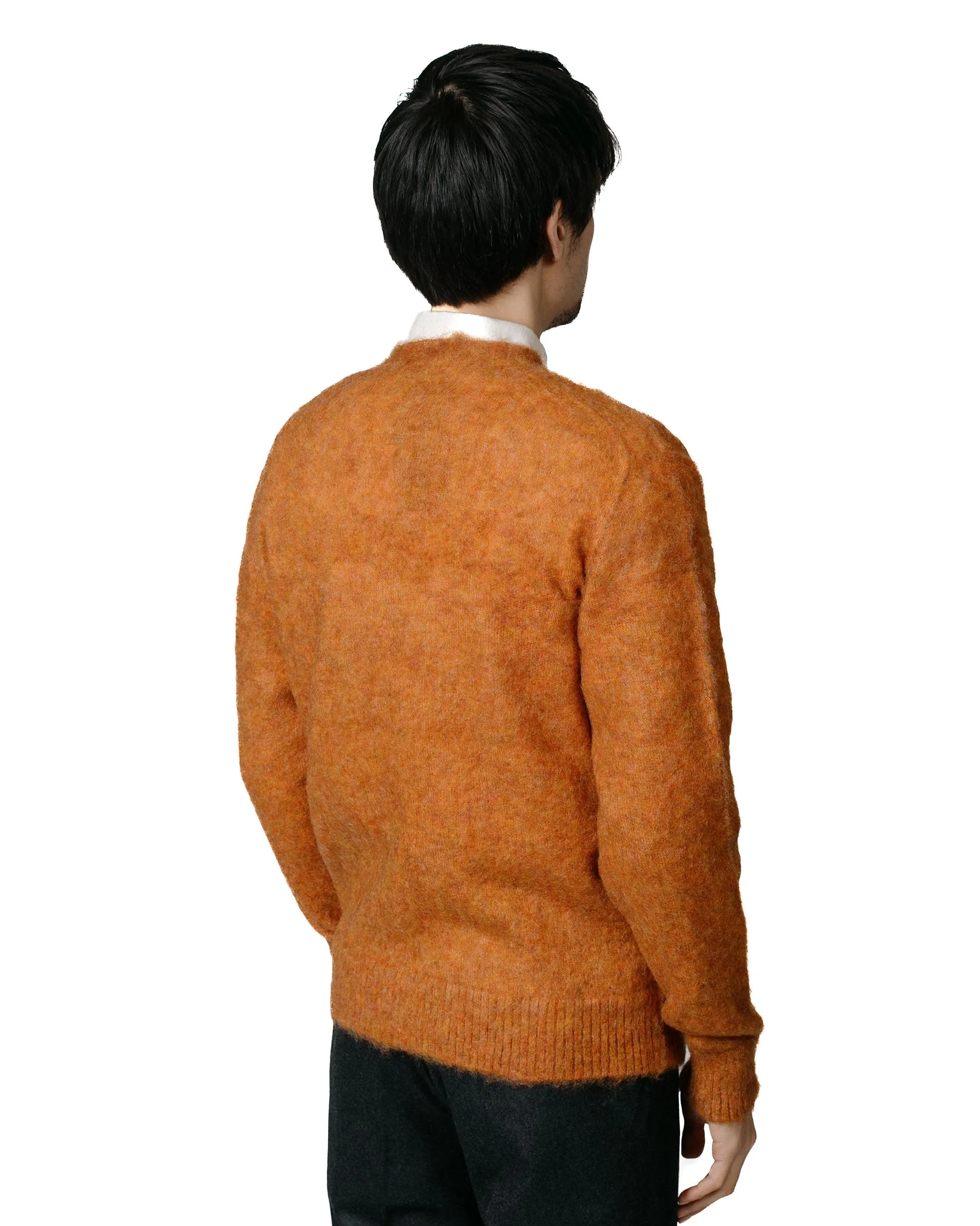 Beams Plus Cardigan Stretch Mohair Orange right for formal events Outdoor Activity