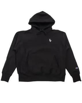 easy to pair Simple Look Lost & Found Reverse Weave Hoodie Black