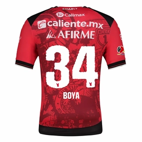 Bold Graphics Light Diffusion Knit Charly Frank Boya Men's Club Tijuana Xolos Home Jersey 25/26 w/ BBVA MX Patch (Red/Black)