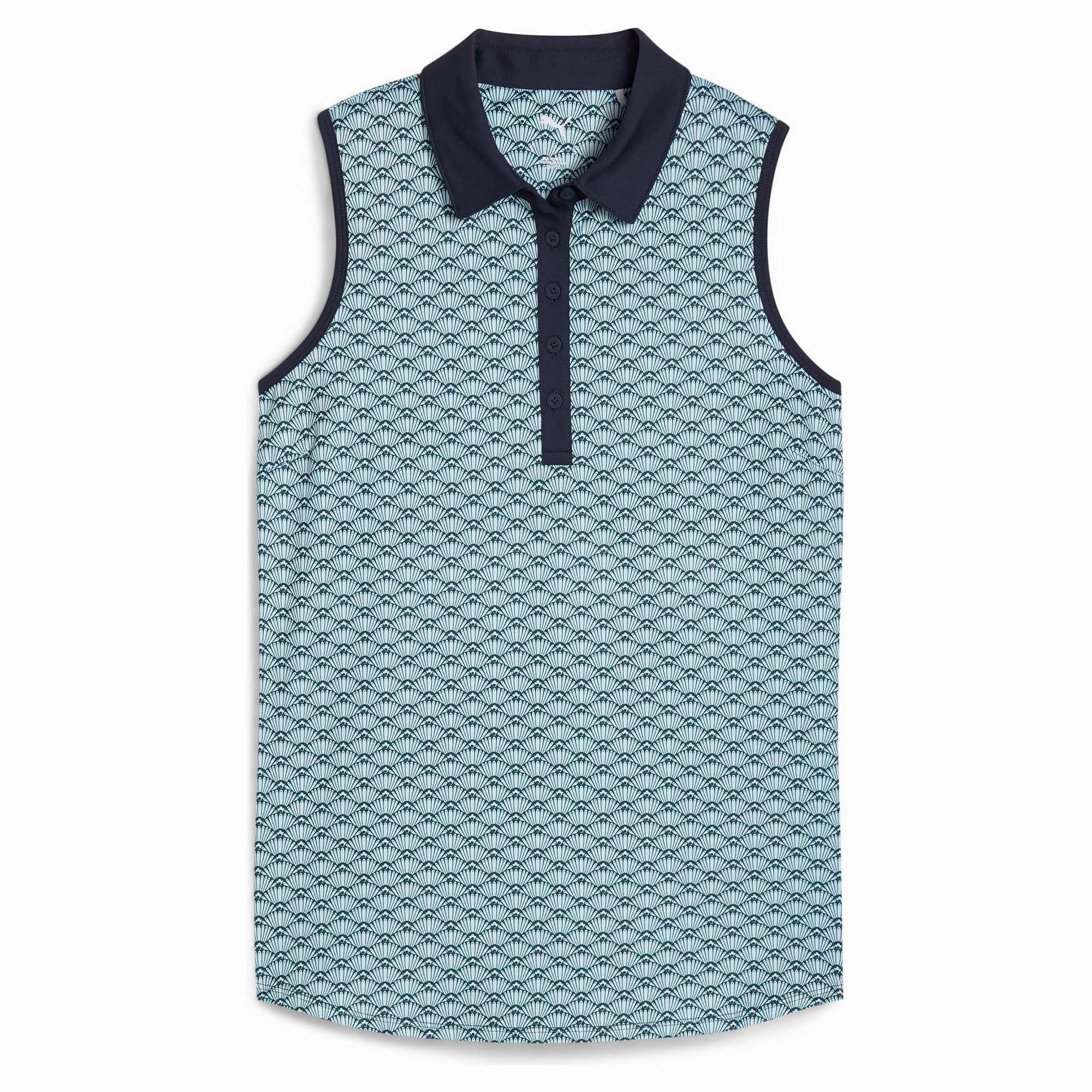 Women's Cloudspun Scallop Sleeveless Polo Slim Fit Design Performance Optimized Weave
