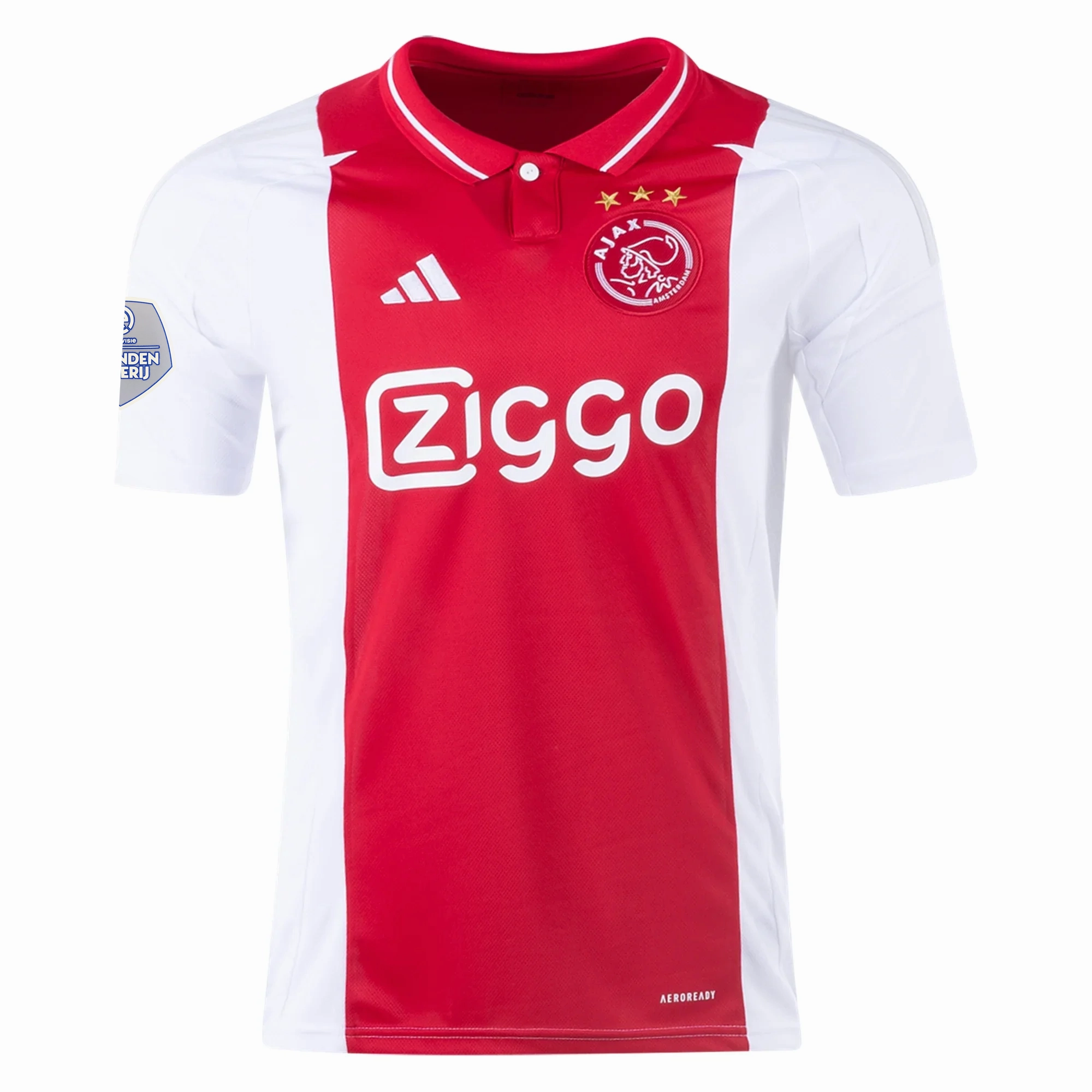 Neutral Style adidas Ajax Home Jersey w/ Eredivise Patch 24/25 (Red/White)