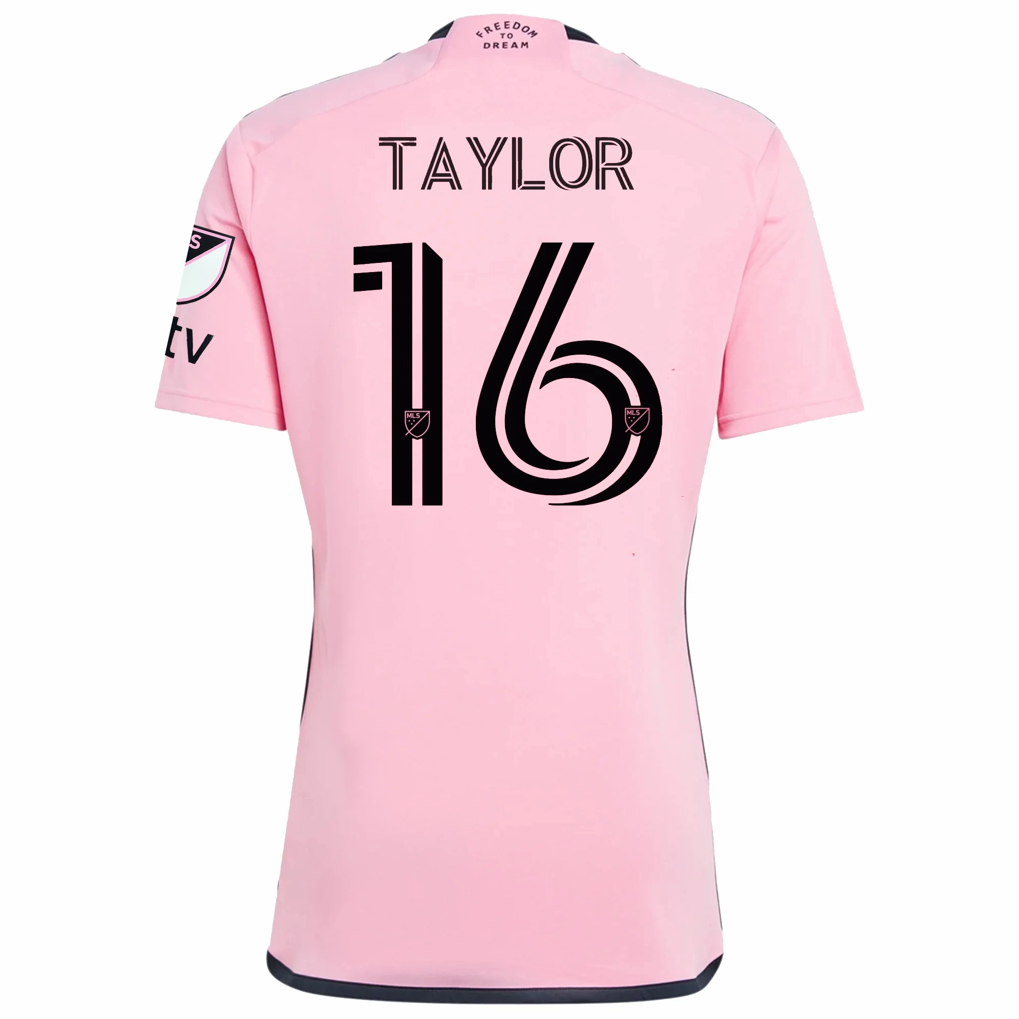 Ventilated Design Neutral Style adidas Inter Miami Robert Taylor Royal Caribbean Home Jersey w/ MLS   Apple TV Patches 24/25 (Easy Pink)