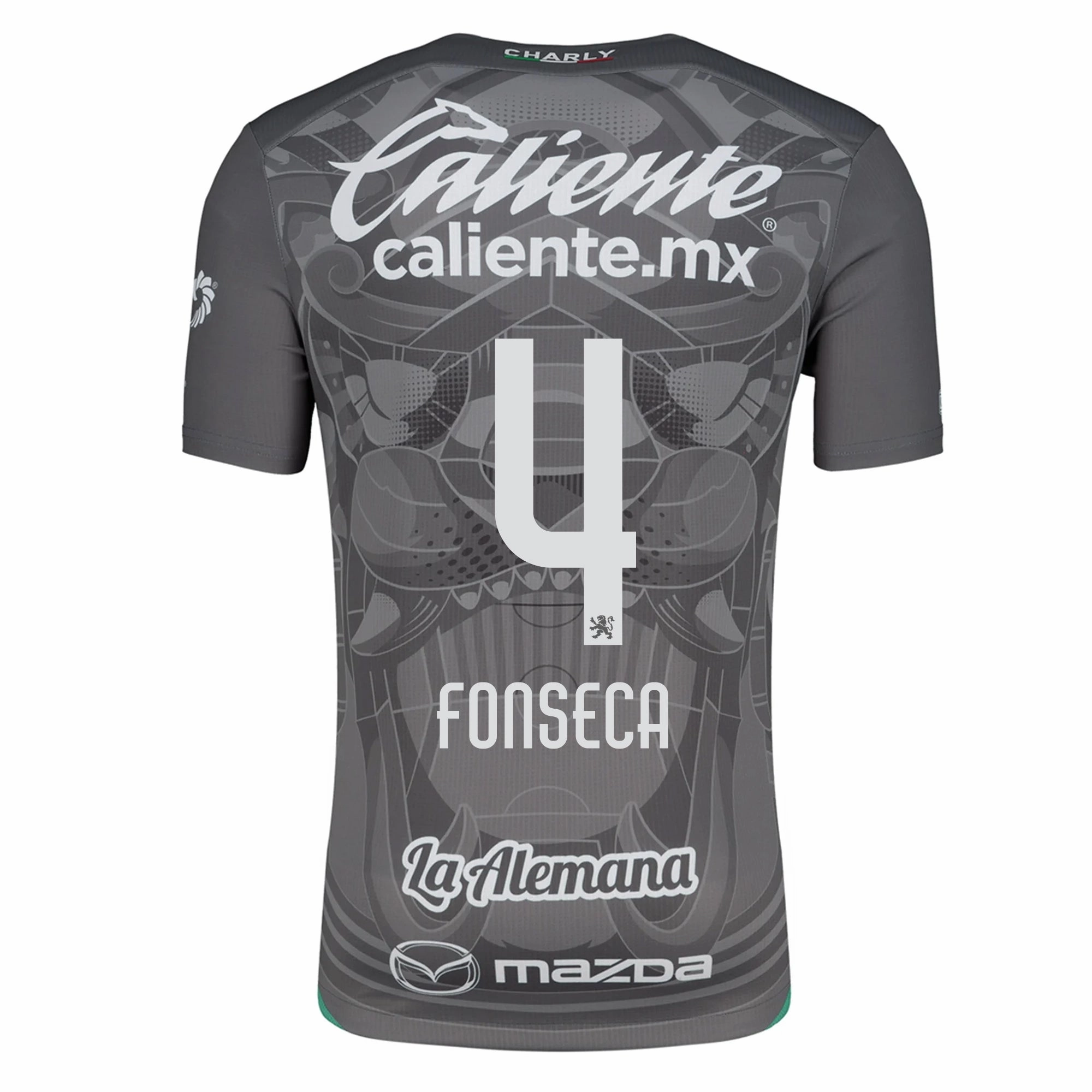 Charly Nicolas Fonseca Leon Third Jersey 24/25 (Grey/Green) Vented Back Design Functional Performance