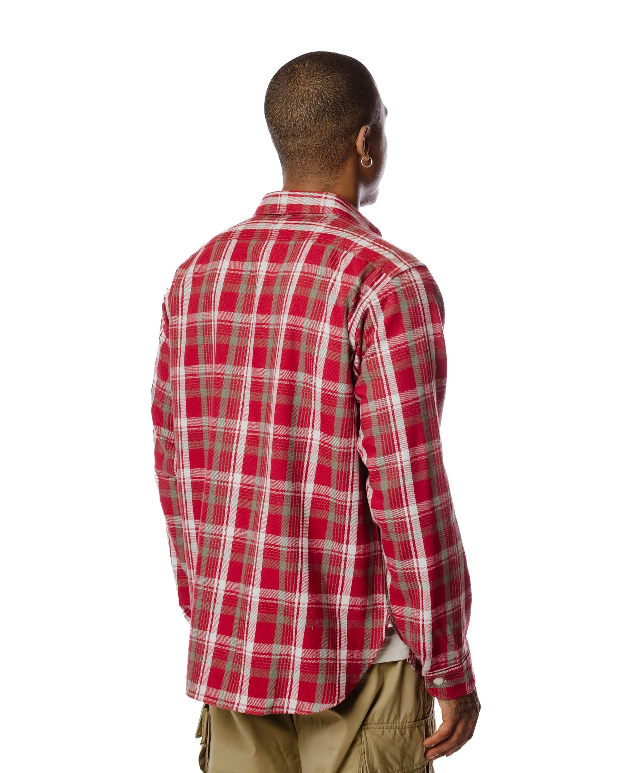 Ventilated Back Warehouse Lot. JG-06 1940's Storm Shirt Burgundy
