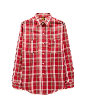 Warehouse Lot. JG-06 1940's Storm Shirt Burgundy Lightweight Weave Beach Ready