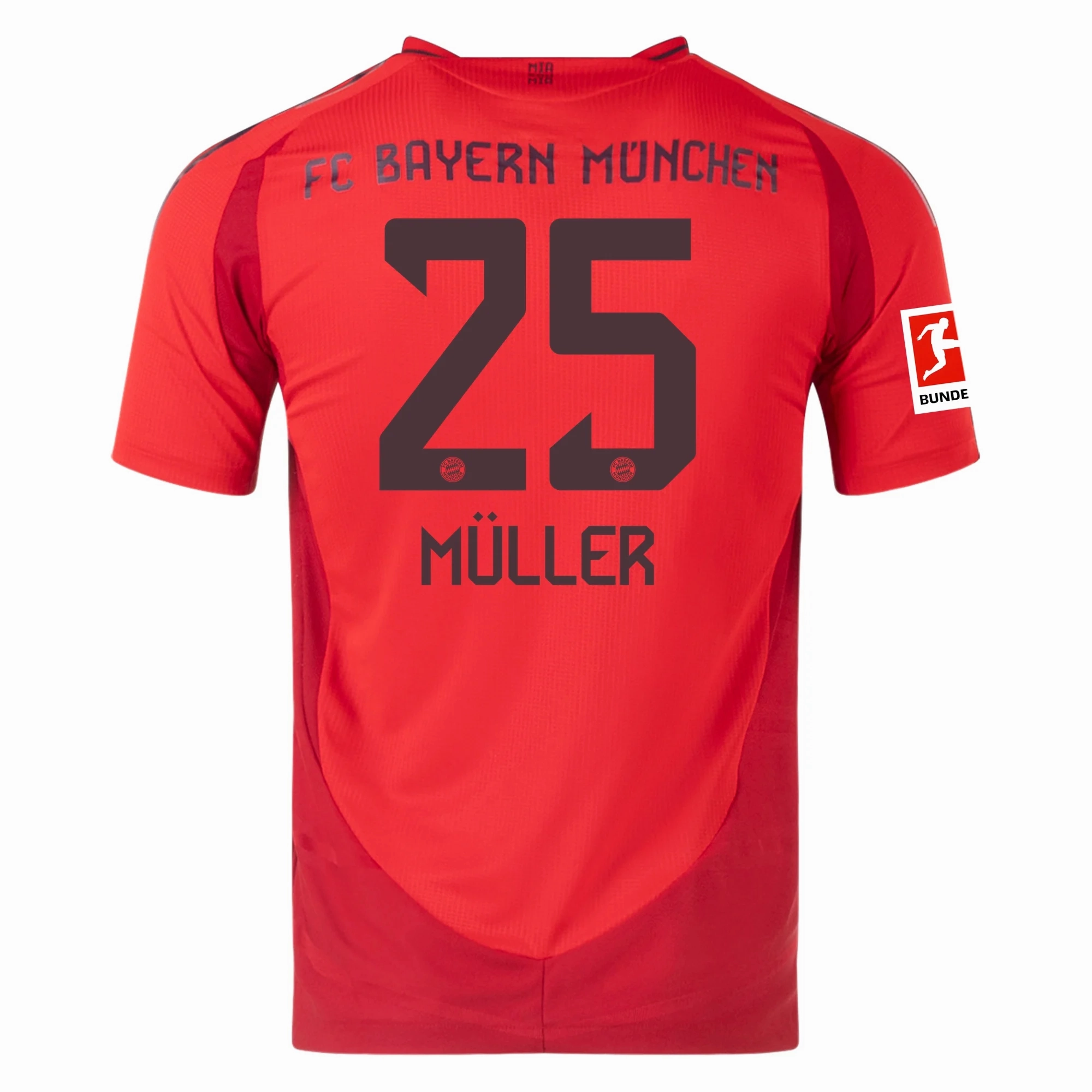 Everyday Wear Outdoor Activewear adidas Bayern Munich Authentic Thomas Muller Home Jersey w/ Bundesliga Patch 24/25 (Red)