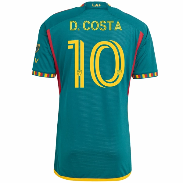 Thermoregulating Material Performance Optimized Weave adidas La Galaxy Authentic Douglas Costa Away Jersey w/ MLS   Apple TV Patch 23/24 (Green/Yellow)