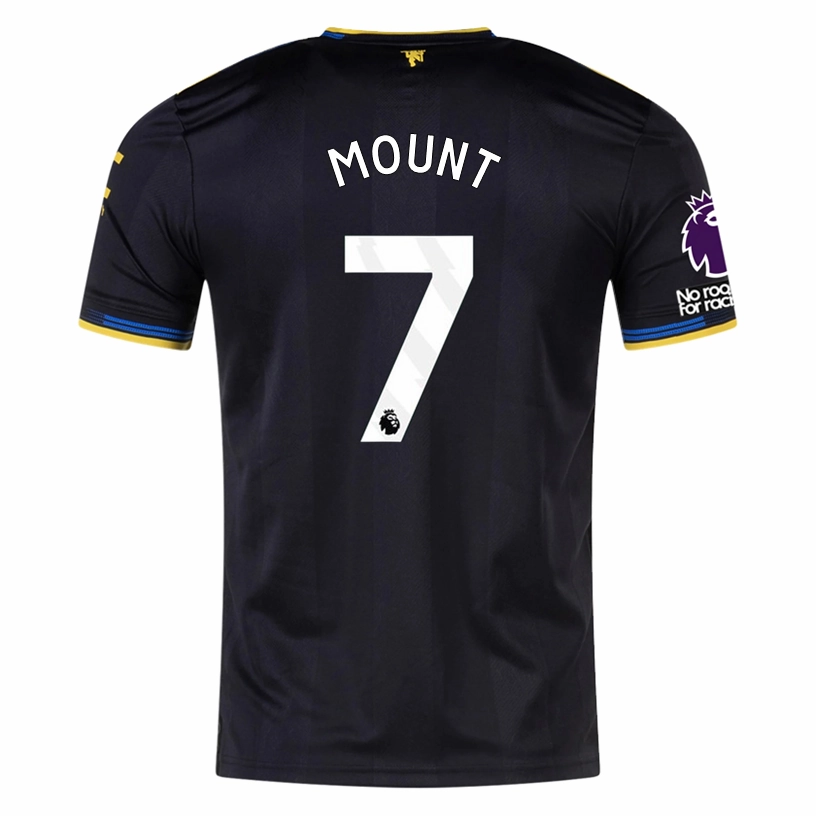 Athletic Look adidas Mount Men's Manchester United Authentic Third Jersey 25/26 w/ NRFR   EPL Patches (Black)
