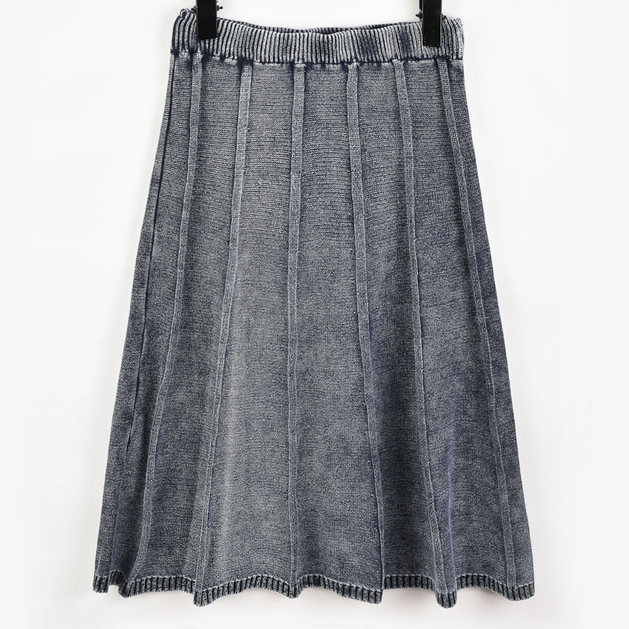 Melange Stone Wash Skirt Sharp Look