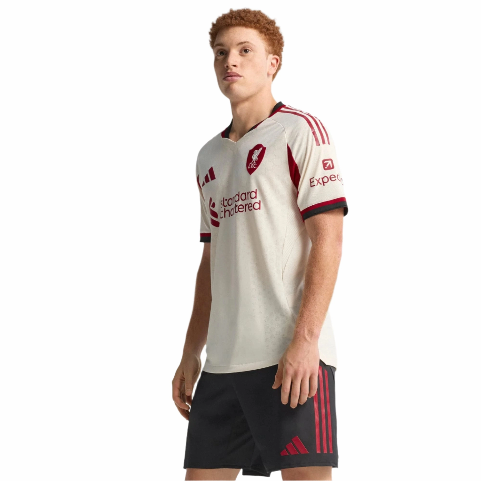 adidas Men's Liverpool Authentic Away Jersey 25/26 (Wonder White) Casual Wear Training Ready