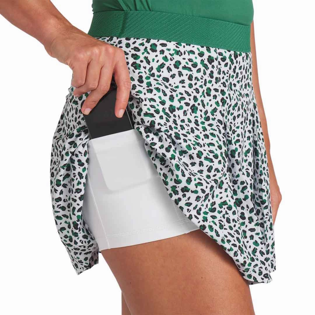 Puma - Women's Pleated Leopard Skirt (623883 01) Wicking Interceptor Fabric