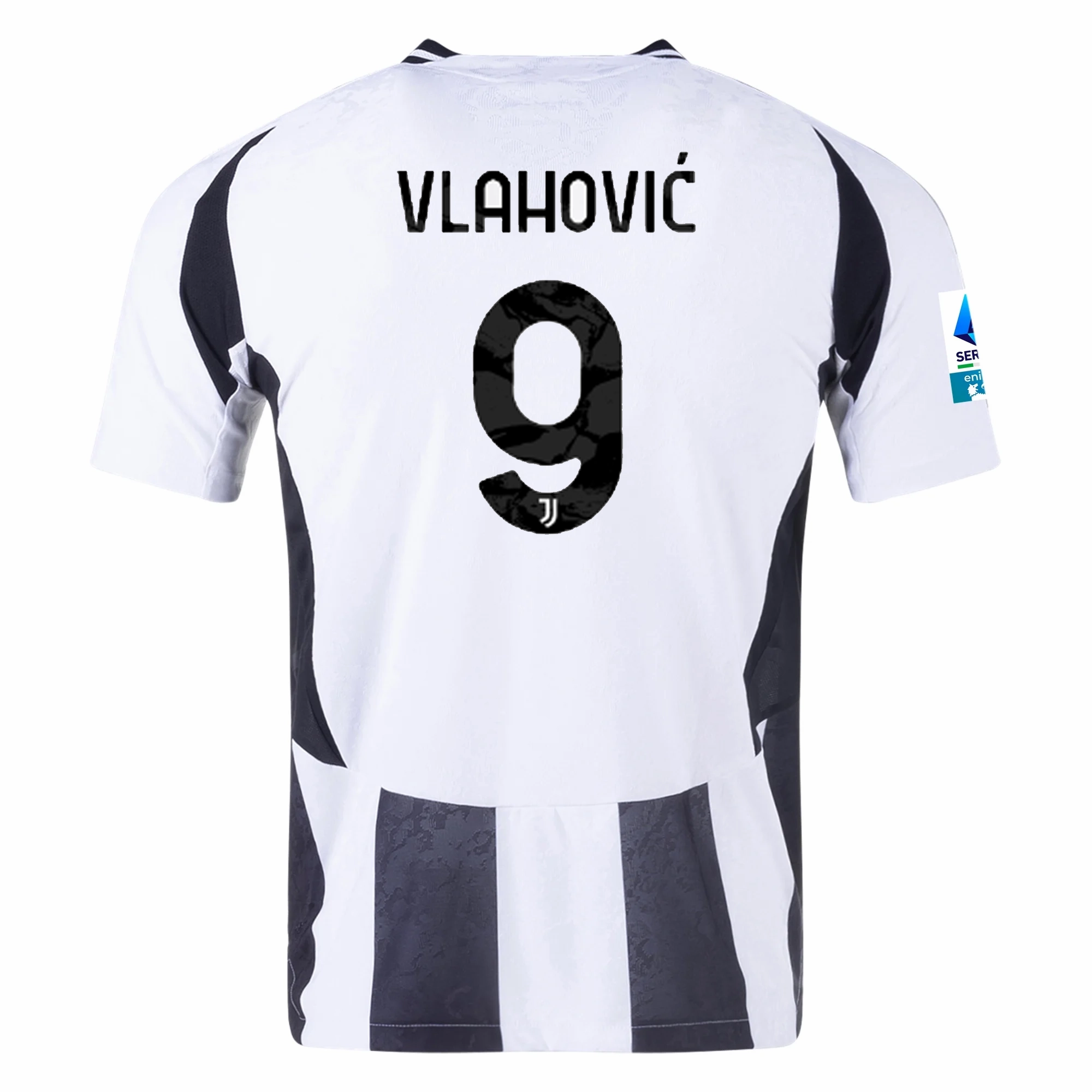 Soft Touch Inner Layer adidas Juventus Authentic Du?an Vlahovi? Home Jersey w/ Serie A Patch 24/25 (White/Black)