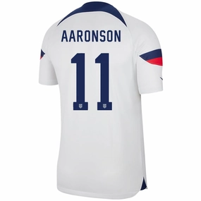 Multifunctional Performance Blend Fitted Layer Nike United States Authentic Match Brenden Aaronson Home Jersey 22/23 (White/Loyal Blue)