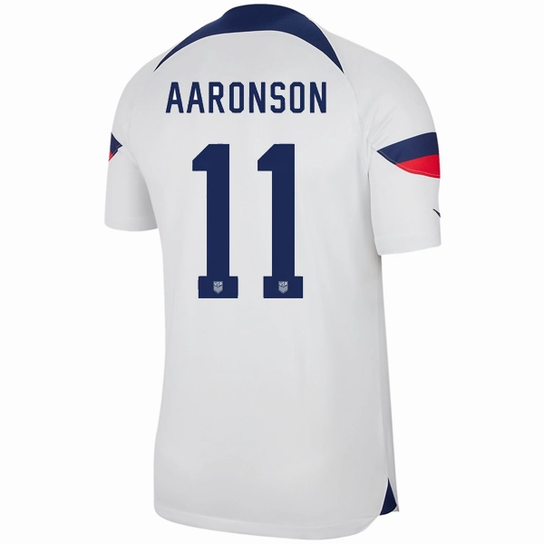 Multifunctional Performance Blend Fitted Layer Nike United States Authentic Match Brenden Aaronson Home Jersey 22/23 (White/Loyal Blue)