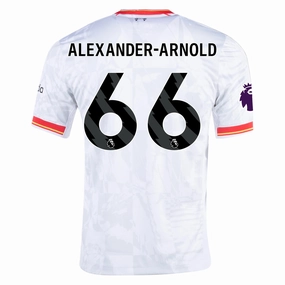 Quick Release Hem Multi Directional Breathability Nike Liverpool Trent Alexander-Arnold Third Jersey w/ EPL Patch 24/25 (White/Pure Platinum)