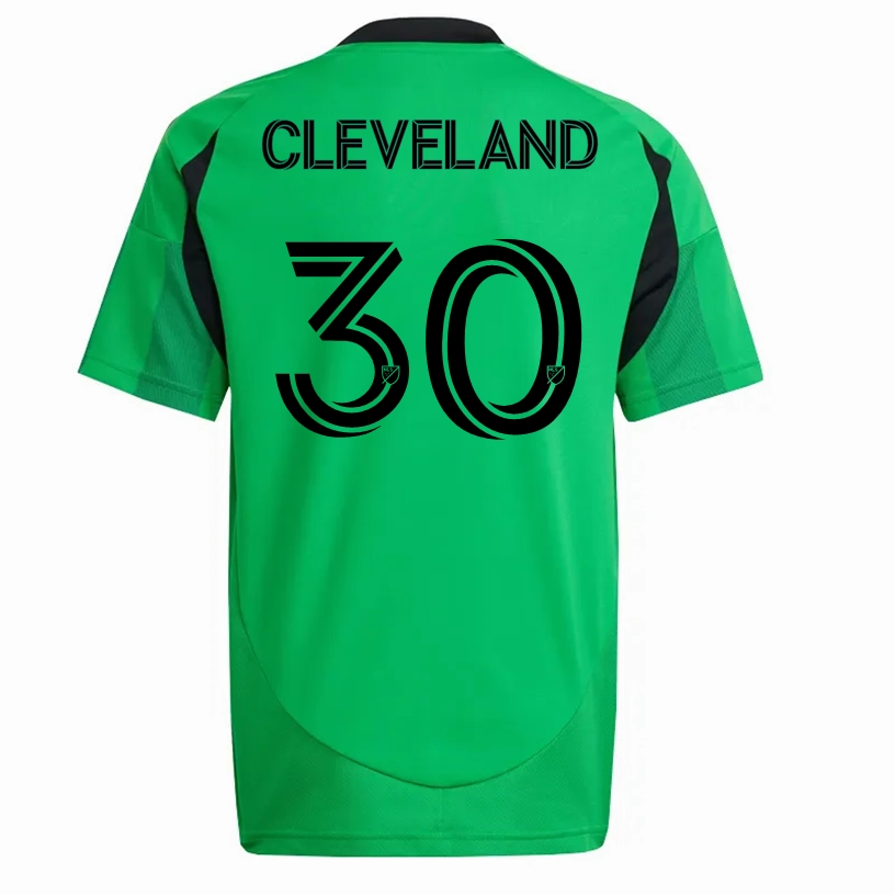Wear Resistant Reinforcement Non Restrictive Cuffs adidas Austin FC Stefan Cleveland Home Jersey 25/26 (Real Green)