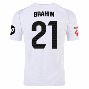 Tagless Neckline Design adidas Brahim Real Madrid Authentic Home Jersey w/ La Liga Patches 24/25 (White/Black)