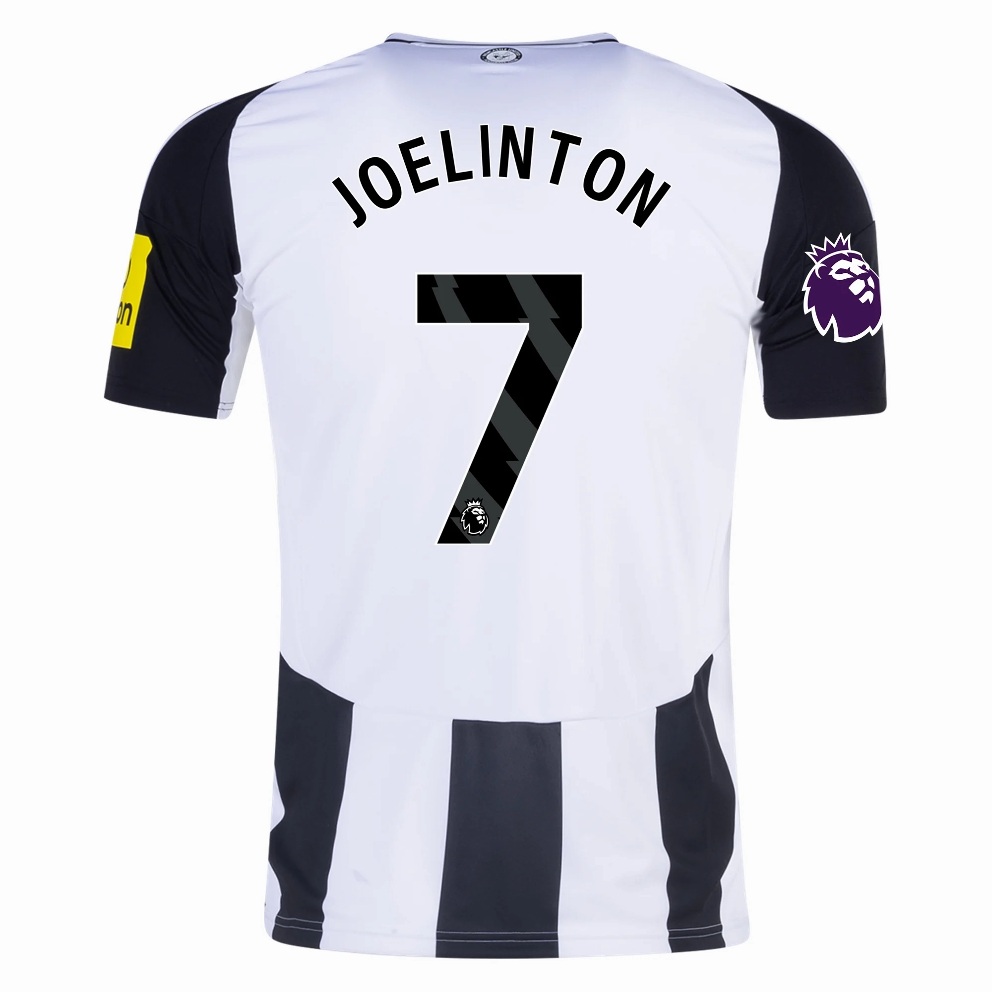 adidas Newcastle United Joelinton Home Jersey w/ EPL Patch 24/25 (Black/White) Unisex style