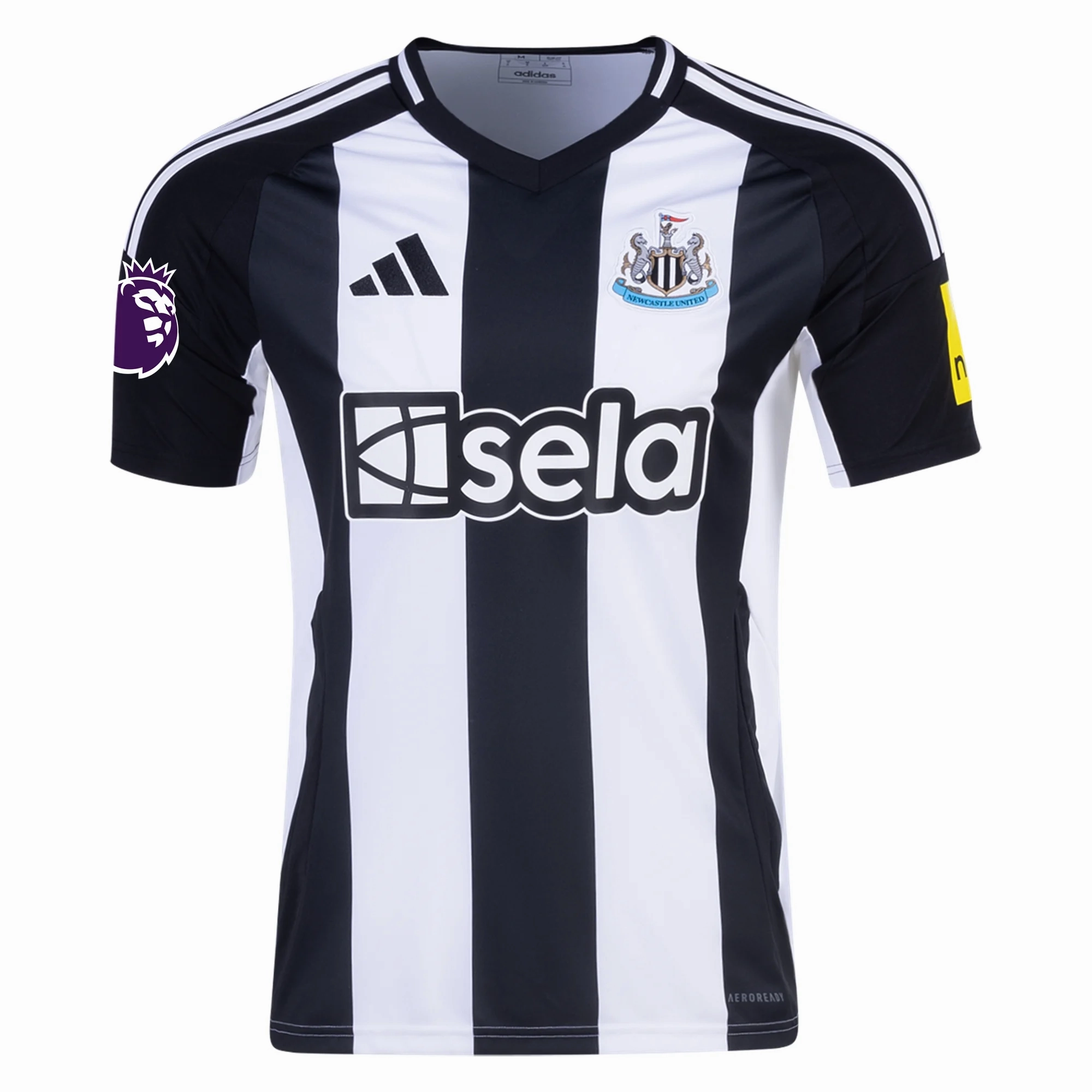 Smooth Zone Paneling adidas Newcastle United Joelinton Home Jersey w/ EPL Patch 24/25 (Black/White)