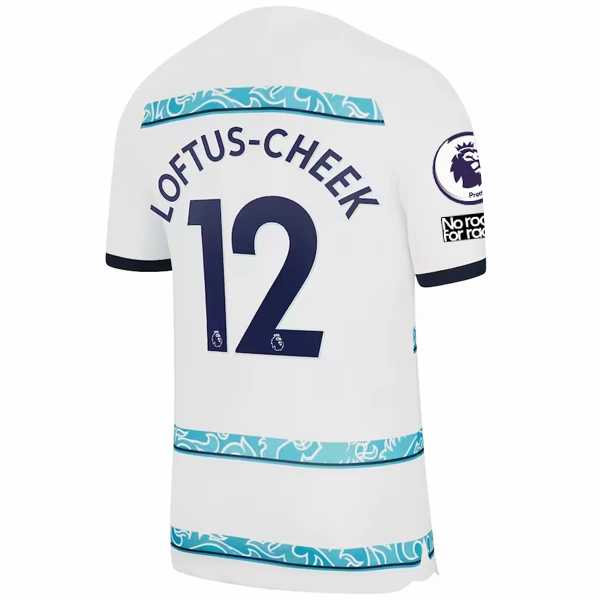 Nike Chelsea Ruben Loftus-Cheek Away Jersey w/ EPL   Club World Cup Patches 22/23 (White/College Navy) Functional Design