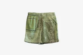 RipstopFabric Manor x Timeless "Mesh Gym Shorts" M - Bandana Green