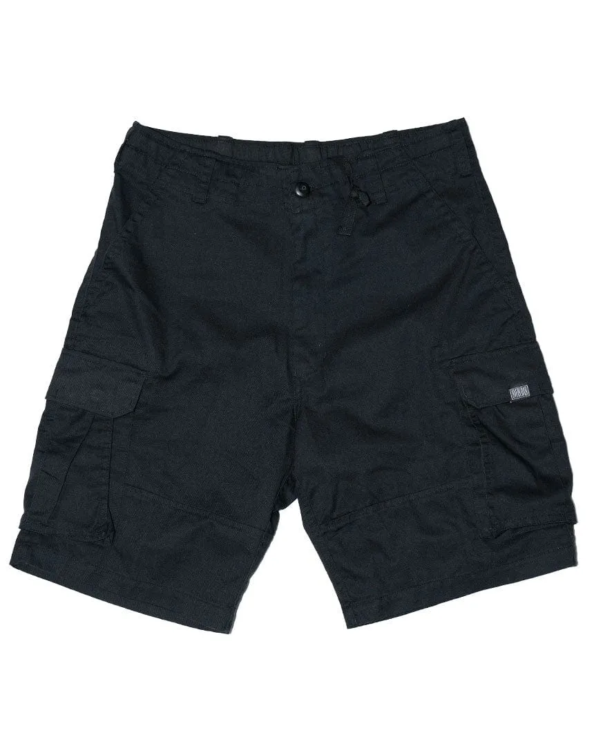 AntiPillingTechnology Breathable Fit Overload Paratrooper Cargo Shorts - Black