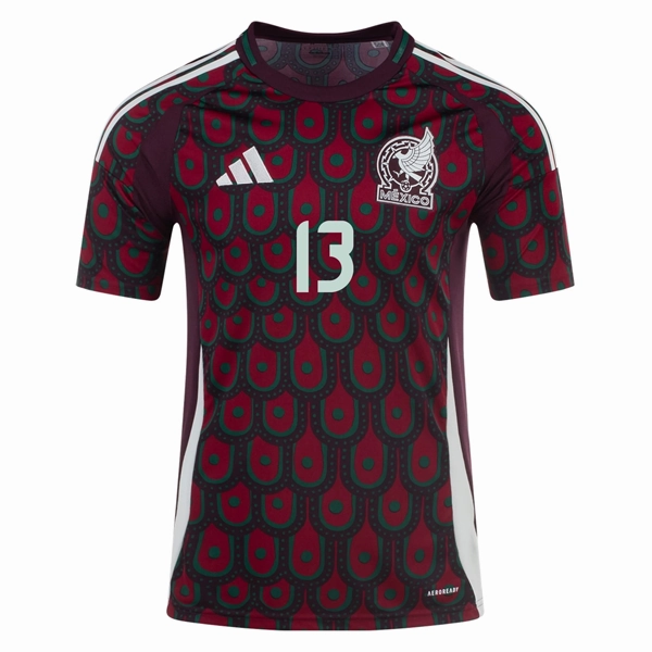 Adidas Mens Mexico Guillermo Ochoa Home Jersey 24/25 (Multicolor) Non Restrictive Mobility Cut