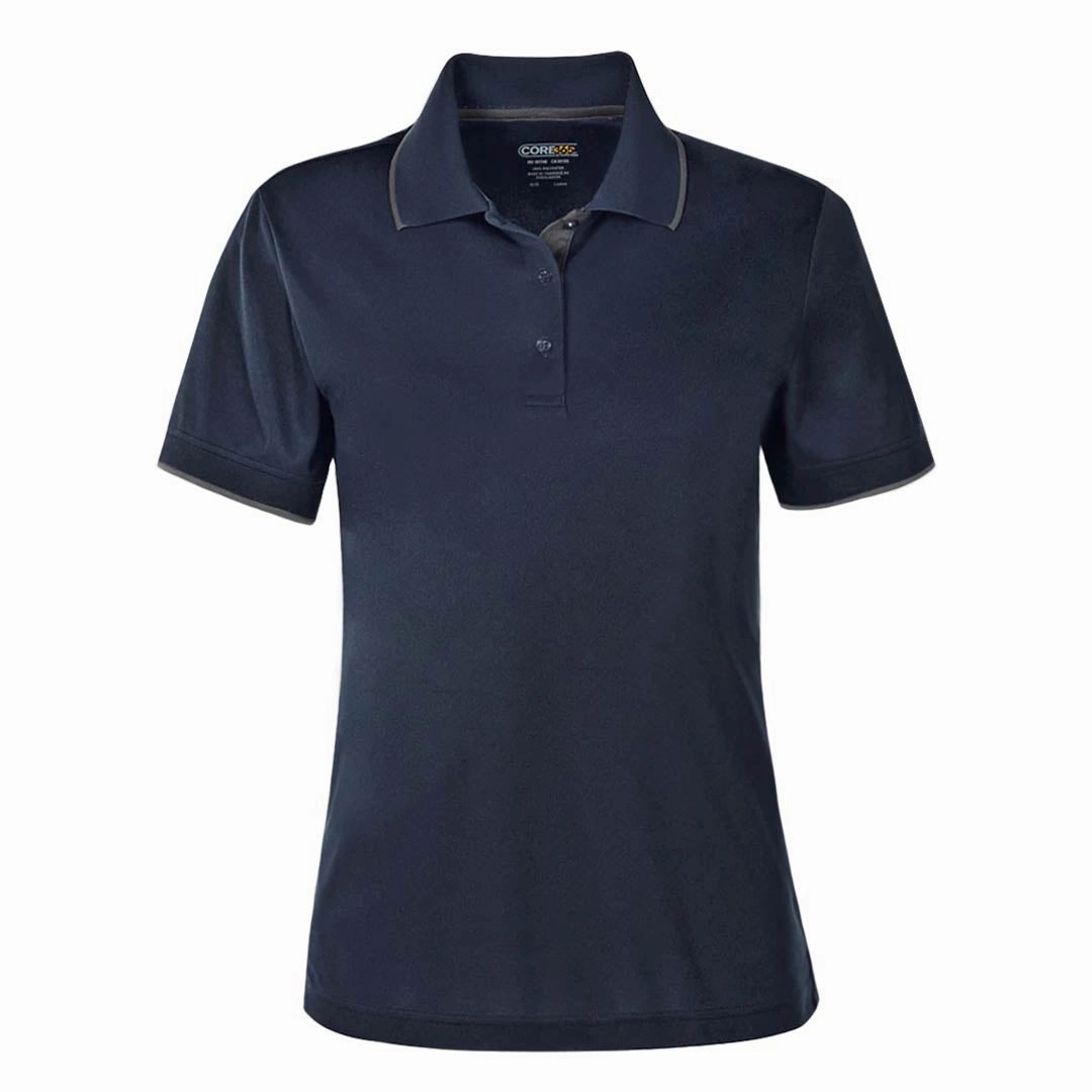 Core 365 - Women's Tipped Collar Polo (78222 849) Seam Free Underarm Venting High Elasticity Fabric