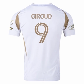 adidas Olivier Giroud LAFC Authentic Away Jersey w/ MLS   Apple   Ford Logo 25/26 (White/Gold) (Copy) Non Irritating Seams Energy Gear