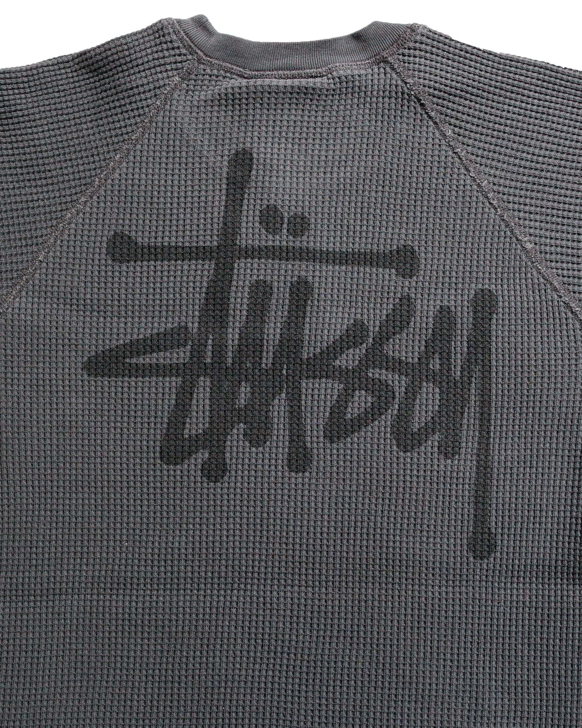 Plus size option St??ssy Basic Stock Raglan Thermal Washed Black