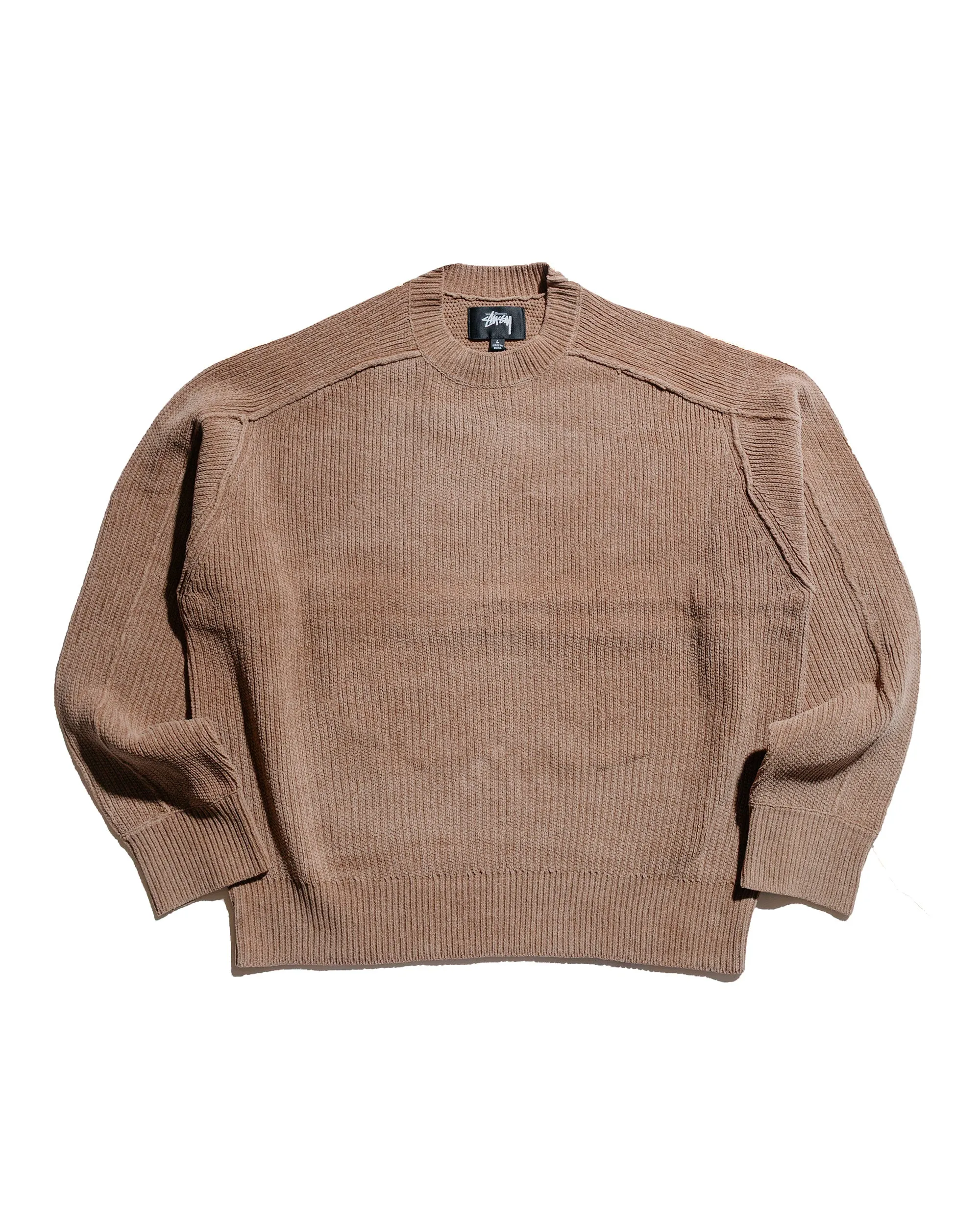 Petite Cut Casual apparel St??ssy Exposed Seam Sweater Brown