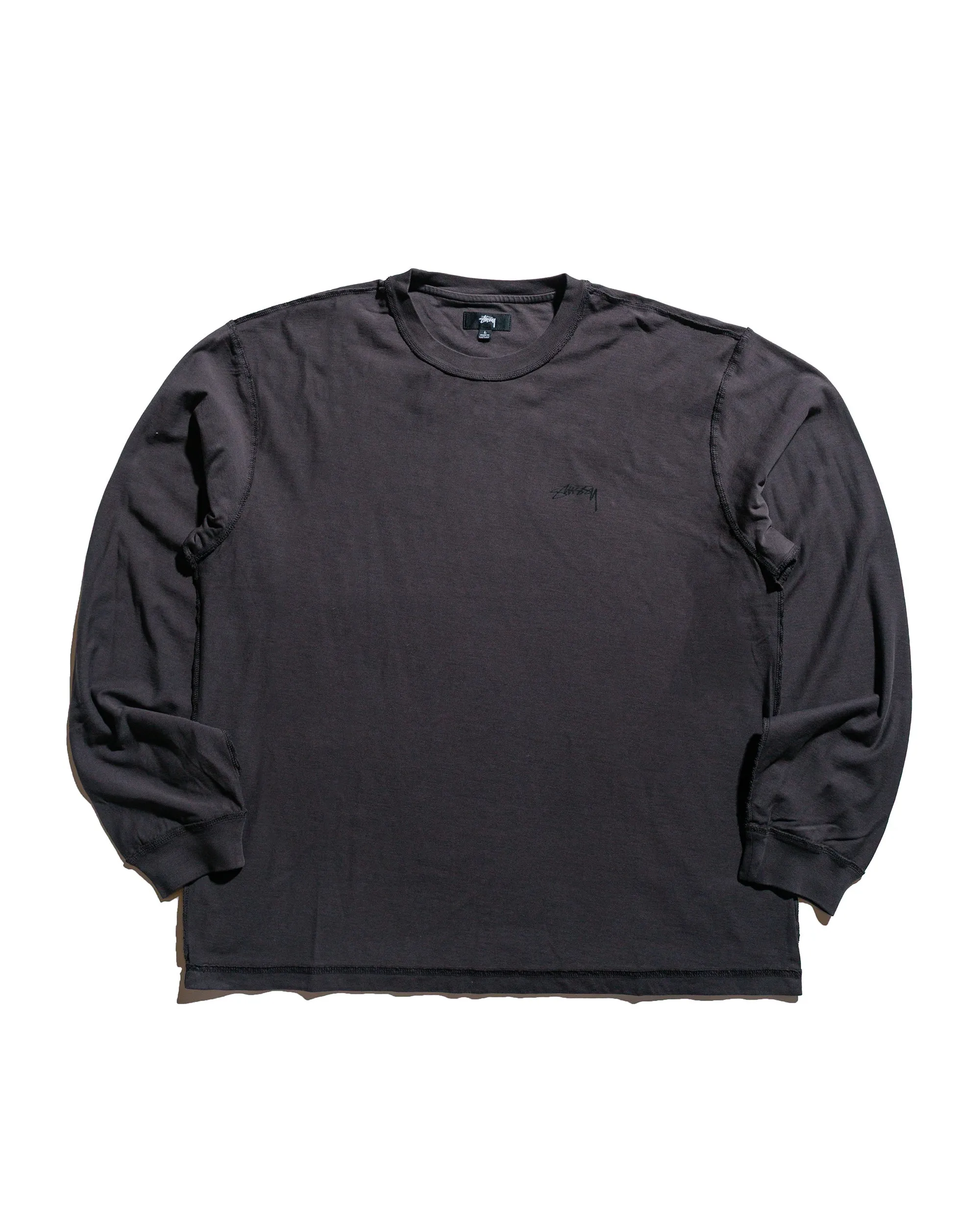 Stretch Fabric Technology short sleeved St??ssy Lazy LS Tee Vintage Black