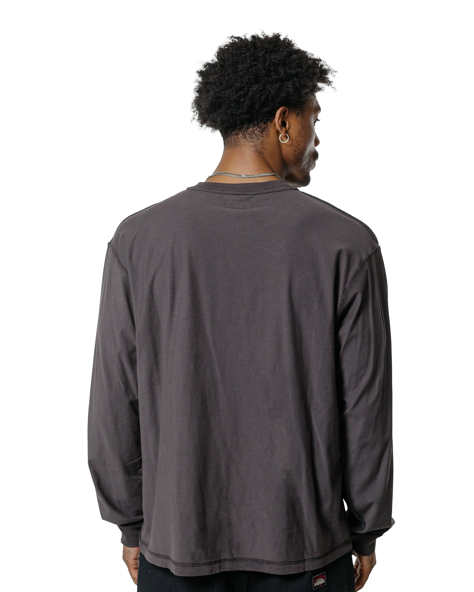Street Style Trend Easy Wear St??ssy Lazy LS Tee Vintage Black