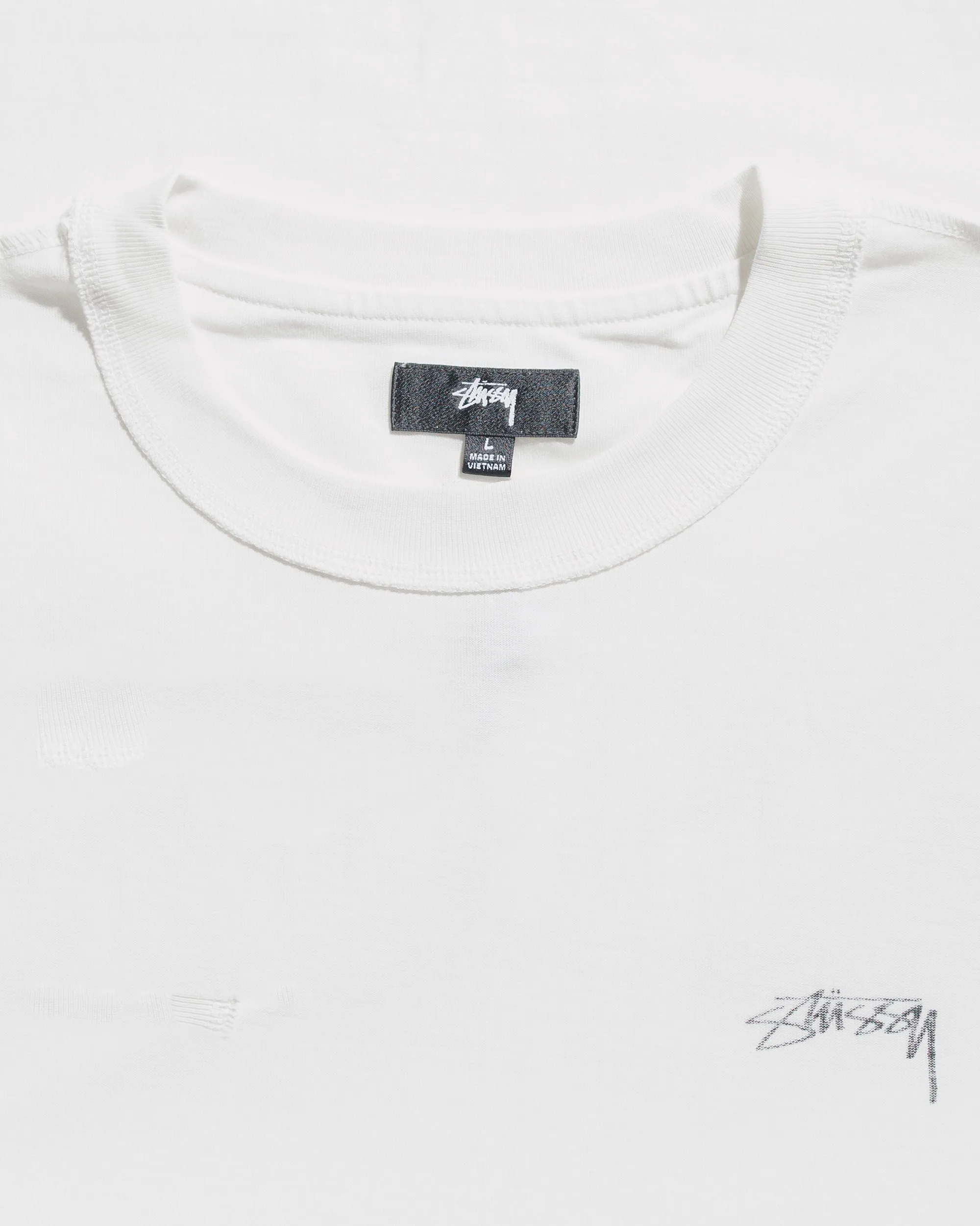 Weekend Look Elderly Comfort St??ssy Lazy LS Tee White