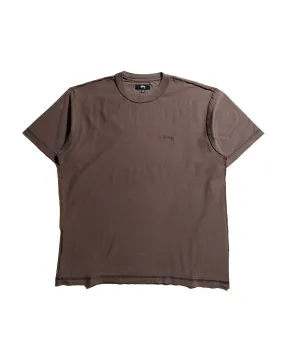 St??ssy Lazy Tee Faded Black Smooth Flatlock Stitching