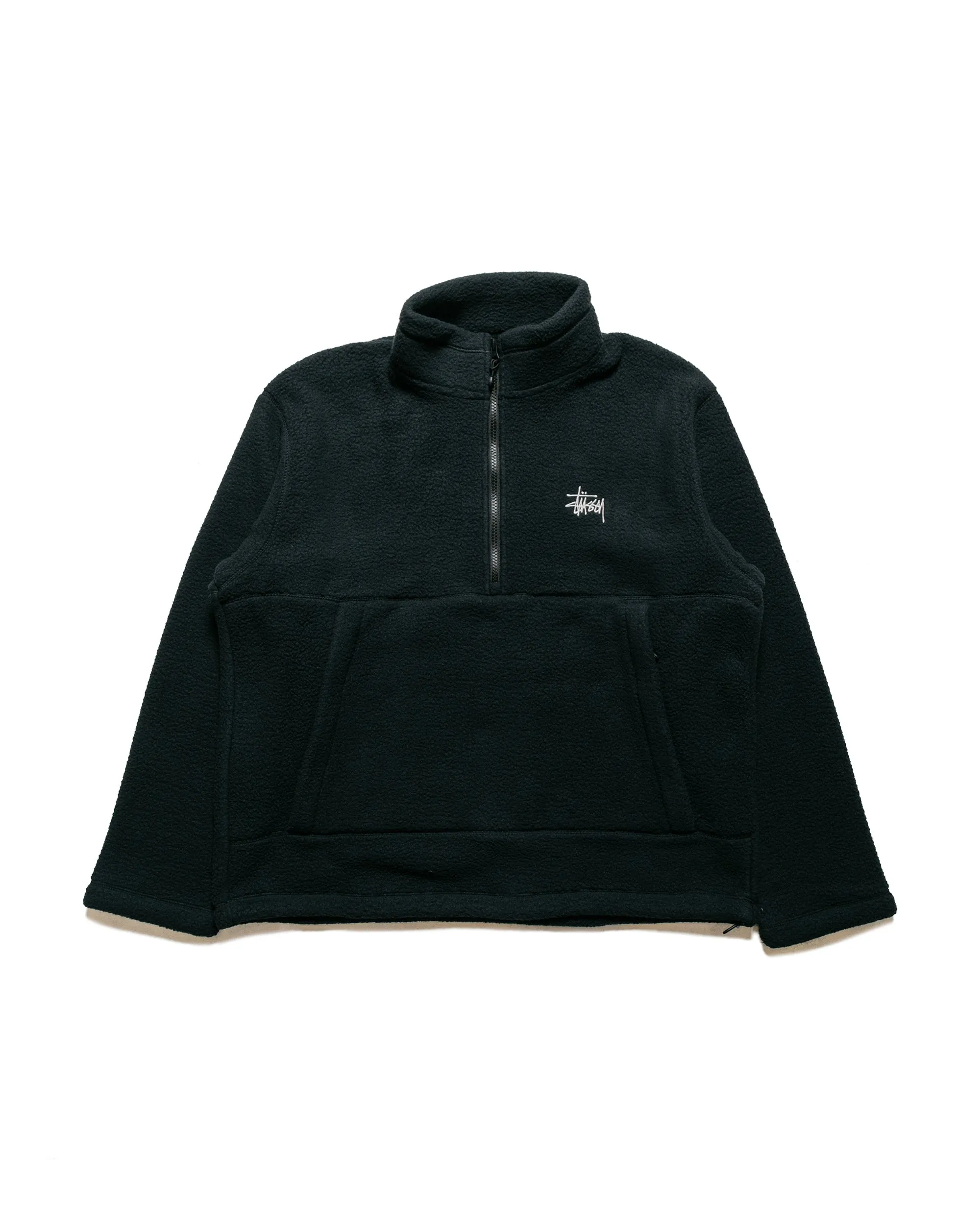 product marketing St??ssy Polar Fleece Half Zip Mock Neck Black