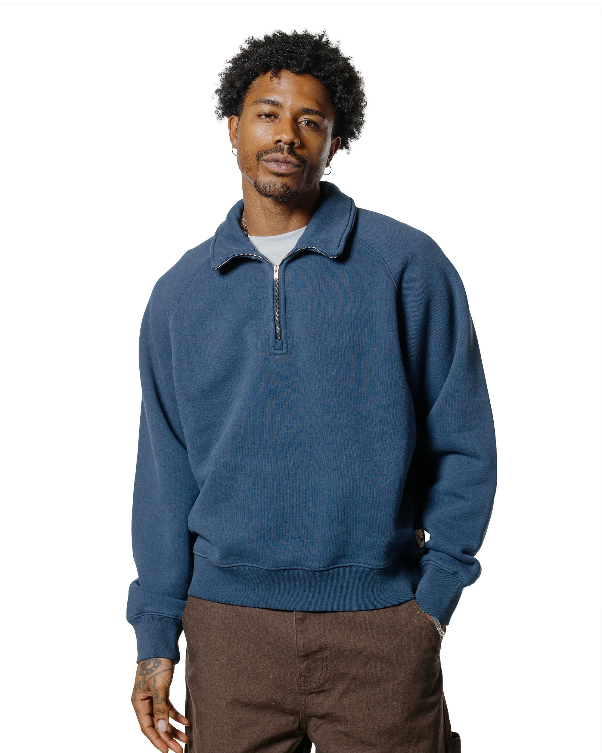 durability test St??ssy Relaxed Half Zip Navy