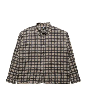 St??ssy Sonoma Plaid LS Shirt Tan Premium Feel