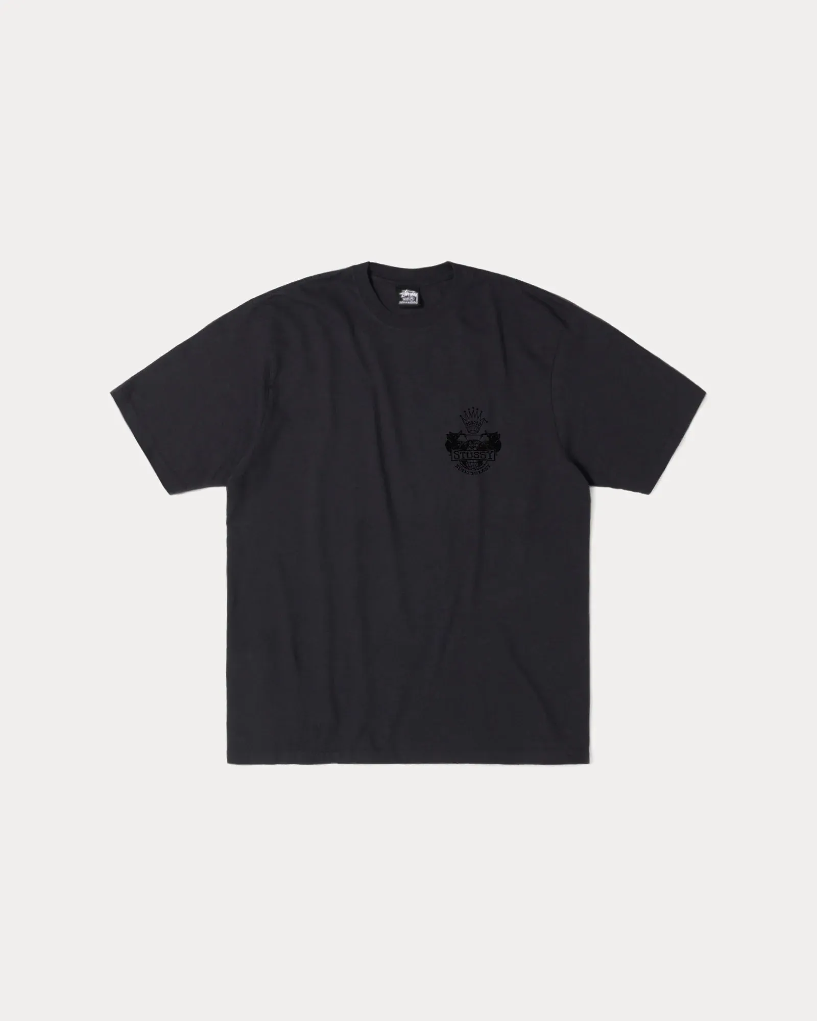 Model Glow ButterySoftTexture Stussy "Built to Last Pig. Dyed Tee" M - Faded Black