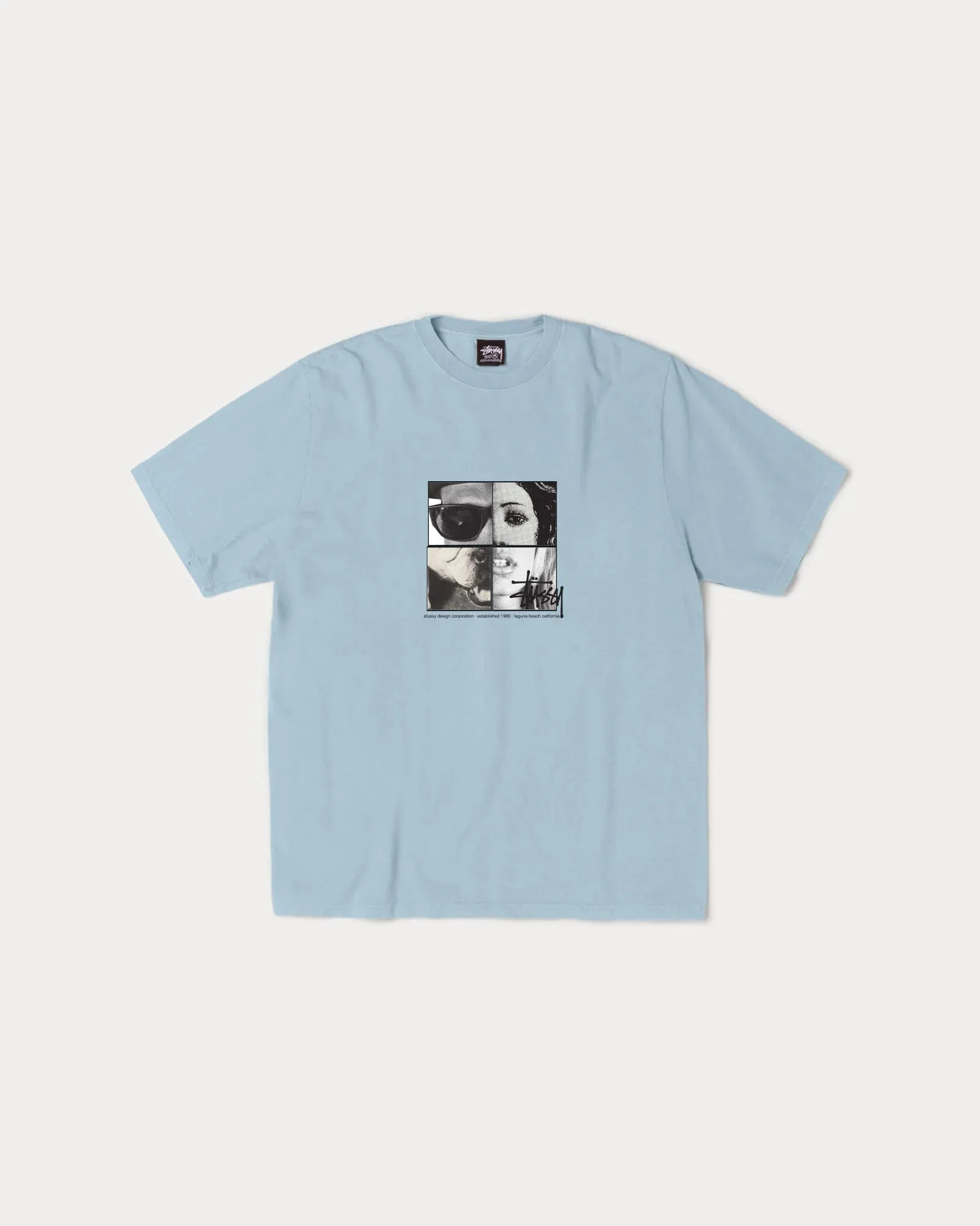Stussy "Personalities Tee" M - Slate Hidden pockets Thick Fiber
