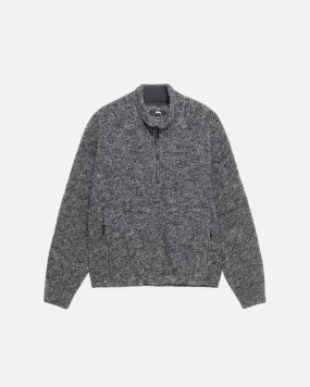 Simple Style Stussy "Wool Blend Sherpa Mock Neck" M - Black