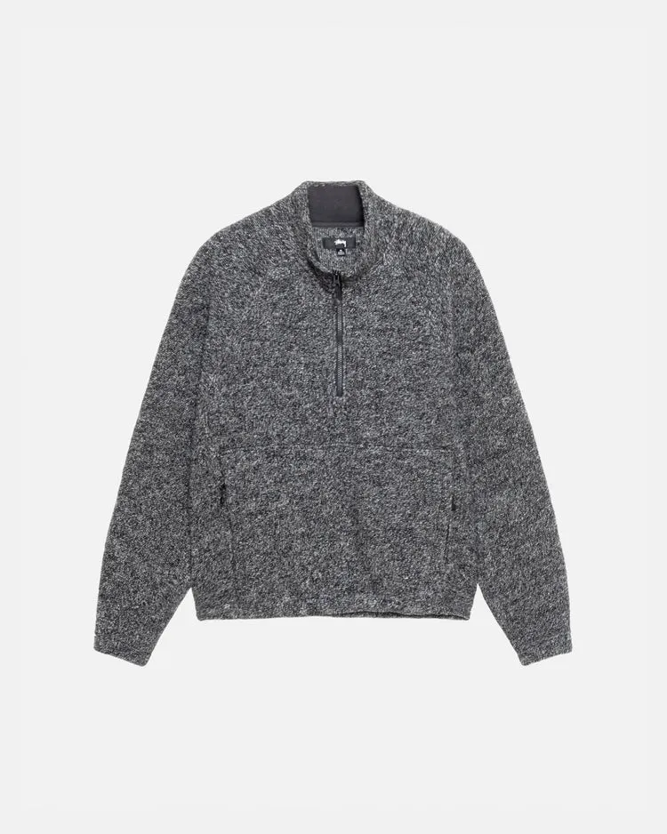 Simple Style Stussy "Wool Blend Sherpa Mock Neck" M - Black