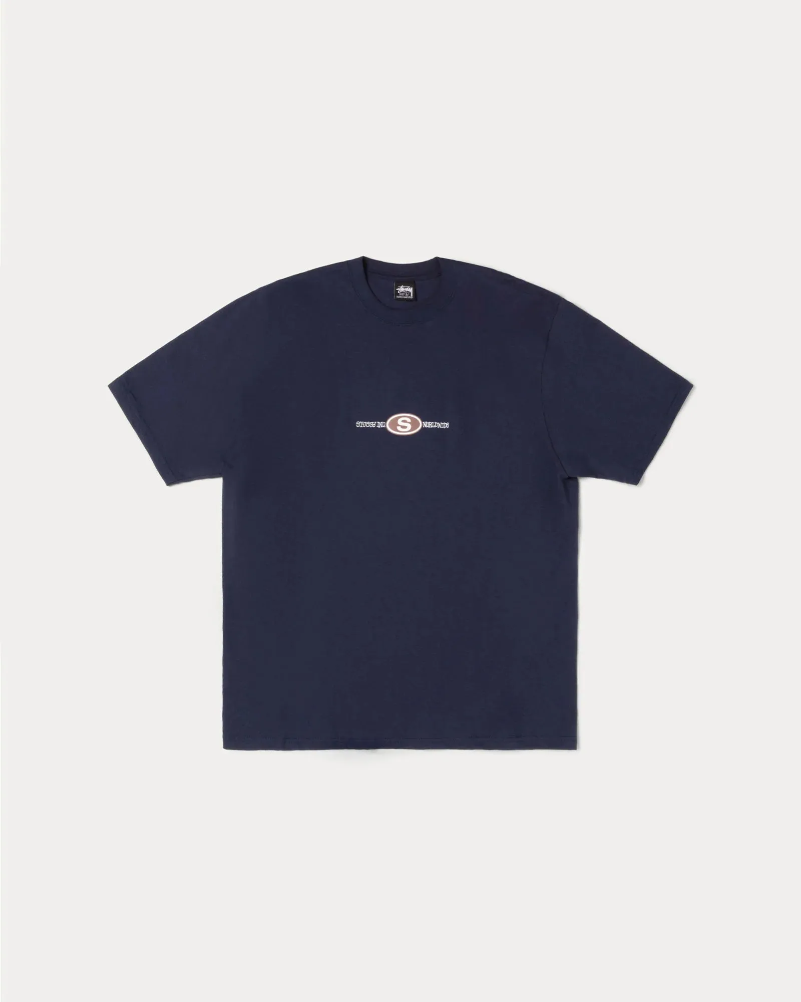 All-Day Fit AntiPillFinish Stussy "Worldwide Dot Tee" M - Navy