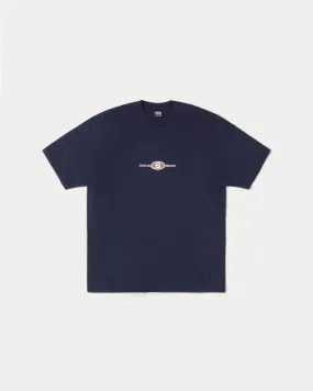 EasyCareMaterial Ergonomic Pattern Stussy "Worldwide Dot Tee" M - Navy