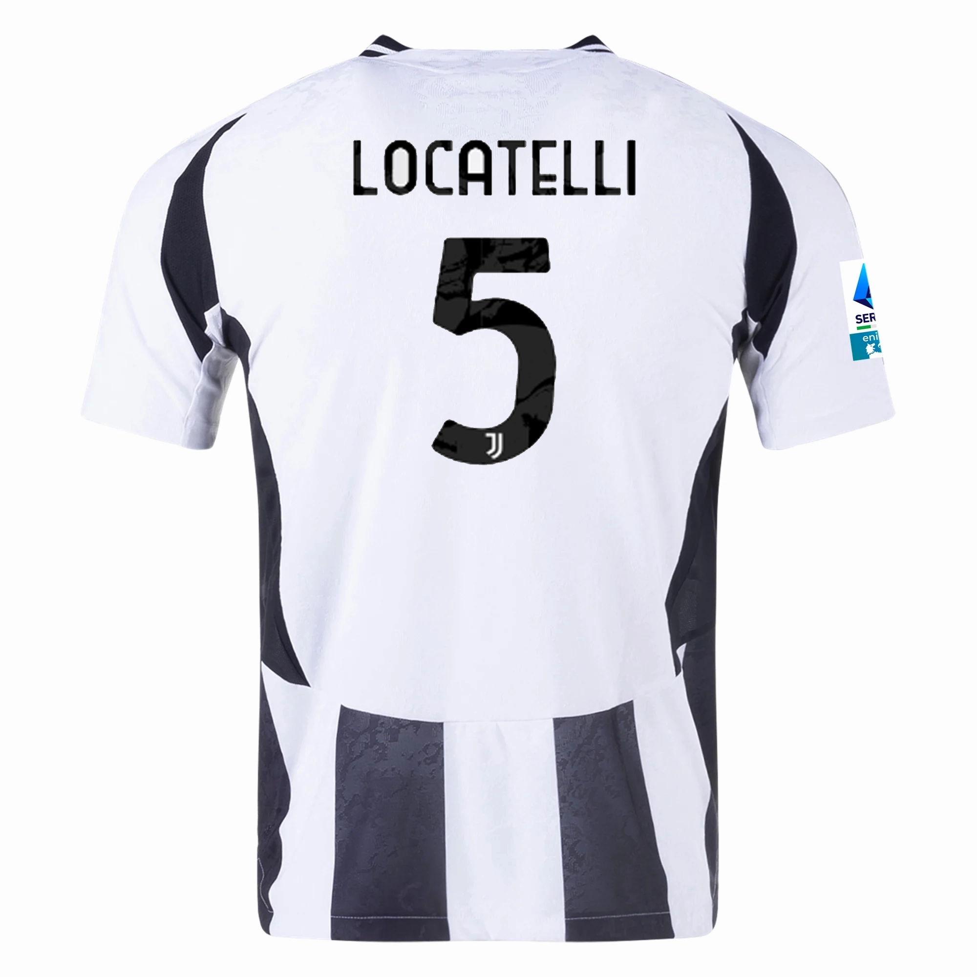 Classic Crew Neck Design Reinforced Hemline adidas Juventus Authentic Manuel Locatelli Home Jersey w/ Serie A Patch 24/25 (White/Black)
